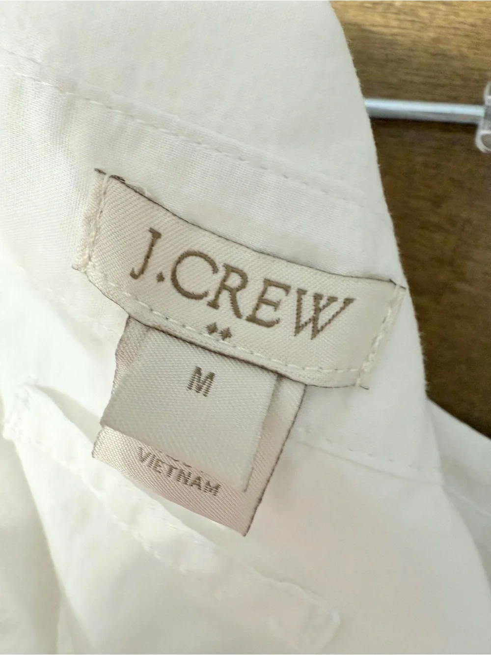#10)  J. Crew White Casual Half Button-Down Shirt. (Please check photo #4)